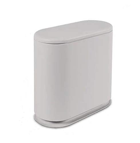 IEEK slim trash can front view showing compact modern design and tidy aesthetic