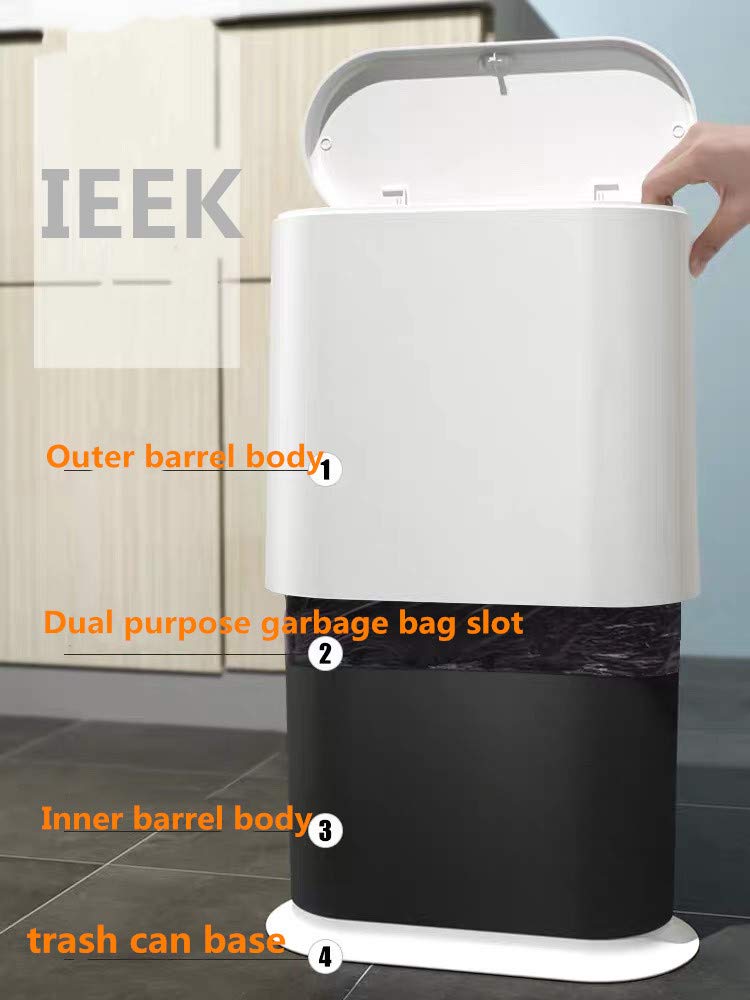 IEEK slim bin placed in a narrow hallway saving floor space and fitting corners
