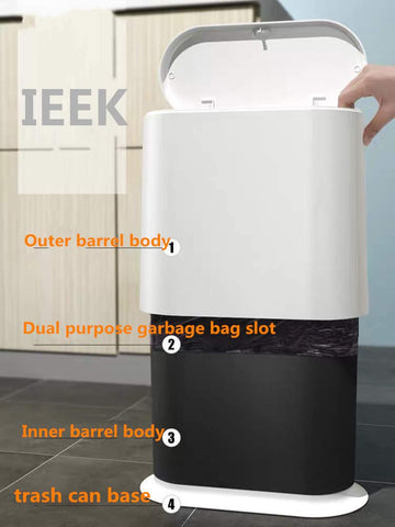 IEEK slim bin placed in a narrow hallway saving floor space and fitting corners