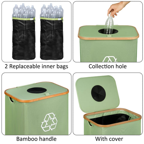 iEGrow bamboo handle close-up for comfortable carrying and durable grip