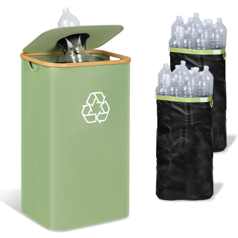 iEGrow front view with lid showing tidy covered recyclables and neat appearance