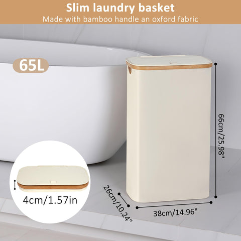 iEGrow laundry hamper with lid closed demonstrating tidy appearance and odor containment