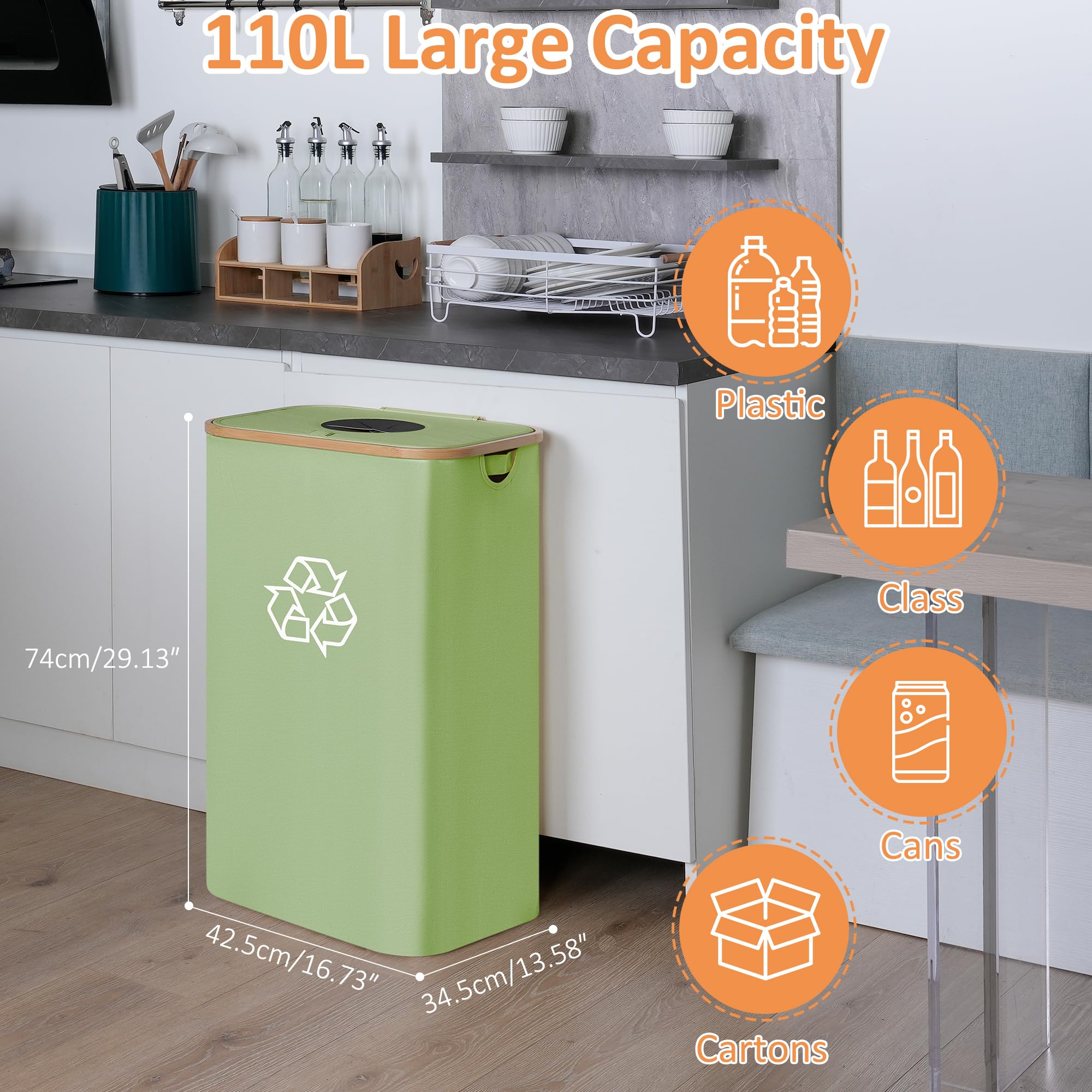 iEGrow removable inner bags visible for simple sorting and easy transport