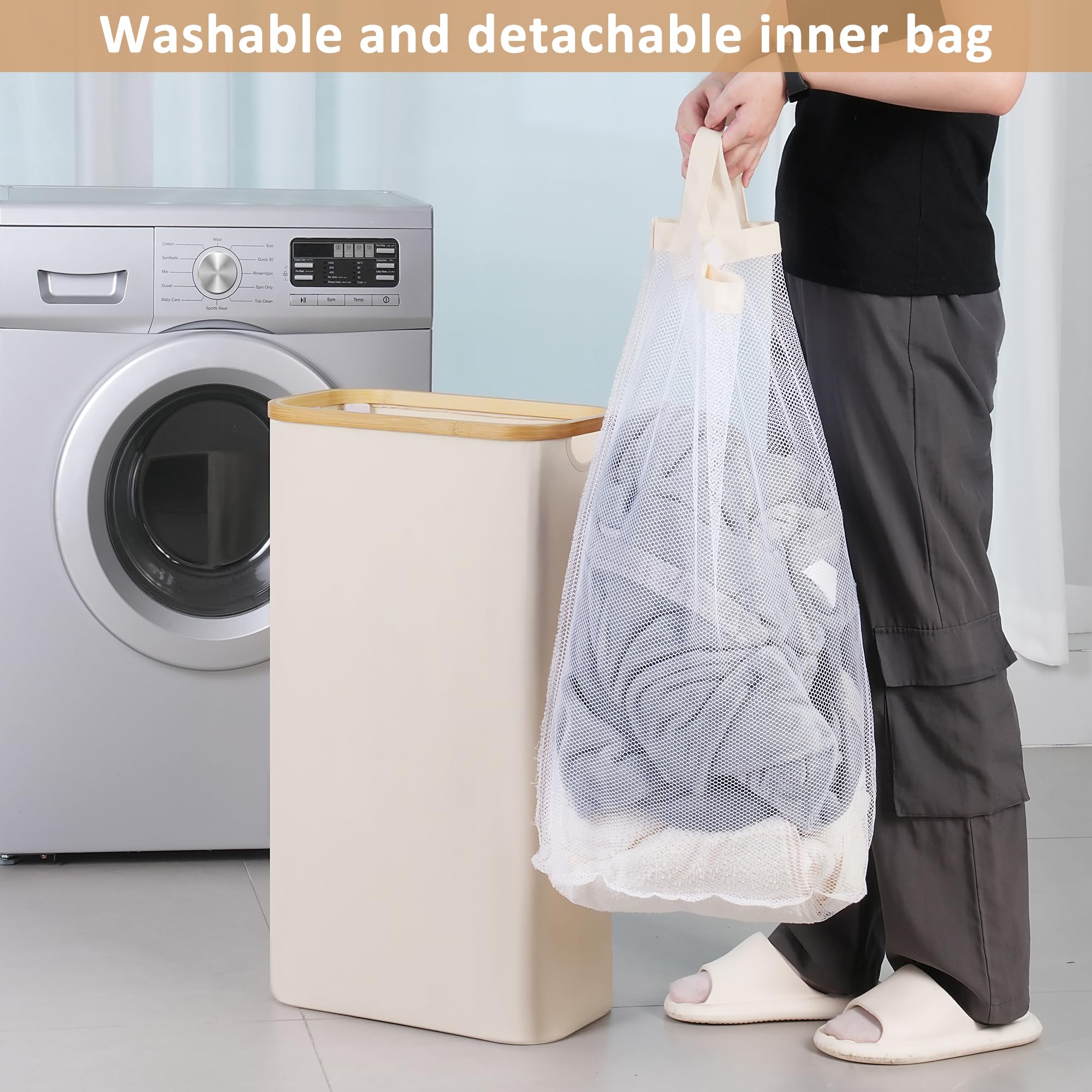 iEGrow removable mesh inner bag displayed separately for breathable, machine-washable convenience