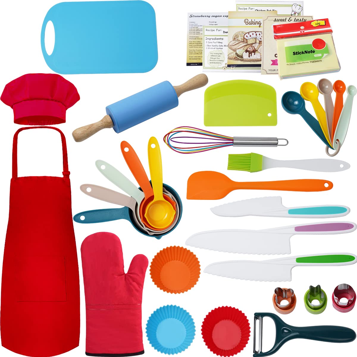 IELEK close-up of rolling pin and spatula demonstrating comfortable grips for small hands