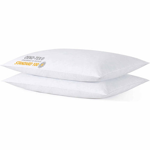 iFaon front packaging showing two slim 20x26 pillows and benefits