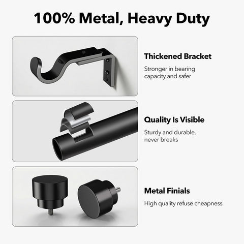 IFELS thickened bracket closeup illustrating reinforced support for heavy curtains
