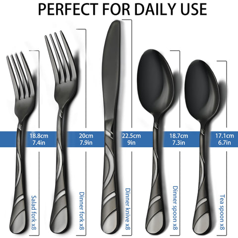 IFERRENS flatware drying in dish rack showing easy cleaning benefit