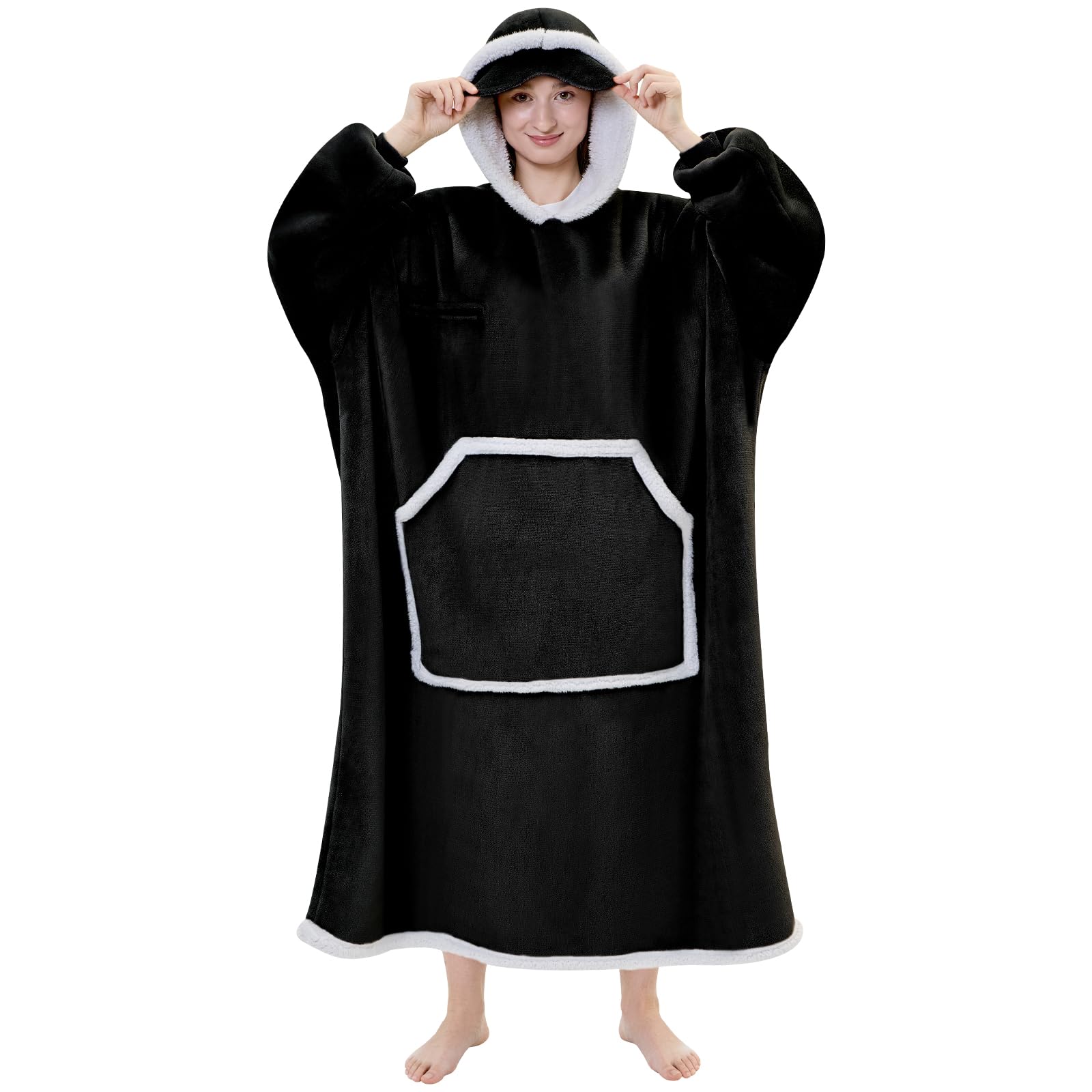 IFNOW oversized hoodie front view showing cozy fit and coverage benefit