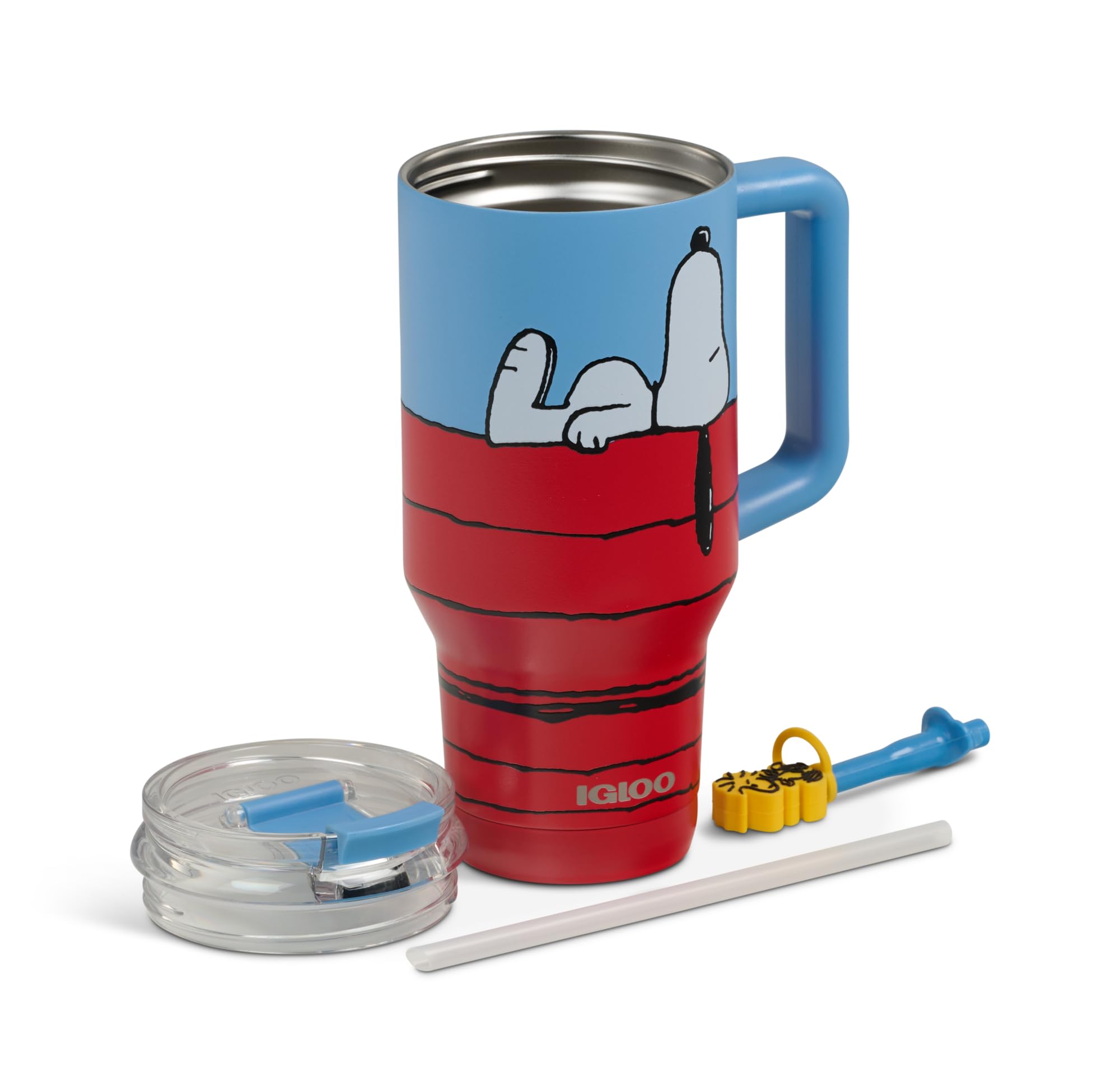 Igloo Snoopy base showing built-in coaster that protects surfaces