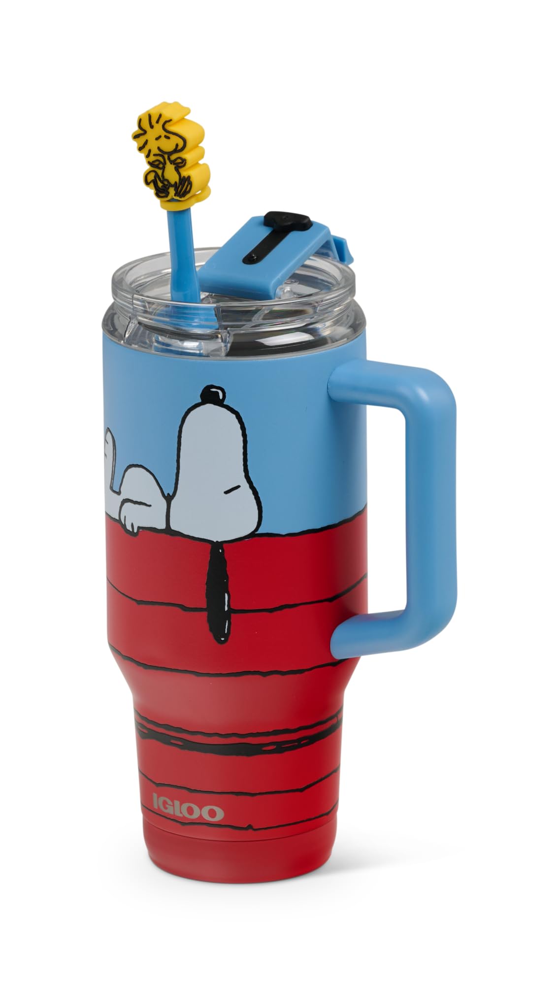 Igloo Snoopy front view showing durable stainless steel and large capacity benefit
