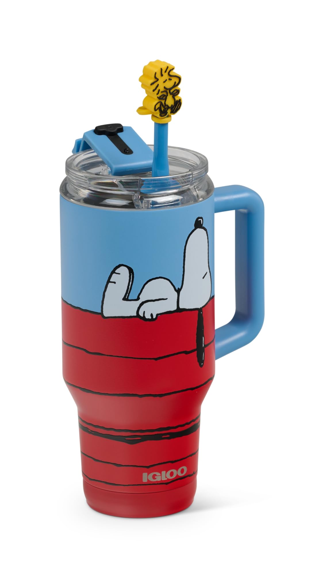 Igloo Snoopy lid detail showing threaded leakproof seal for spill protection