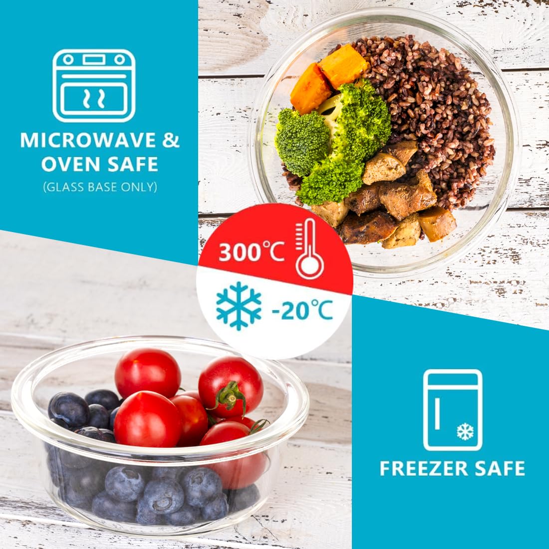 Igluu Meal Prep glass thickness detail highlighting durable borosilicate benefit