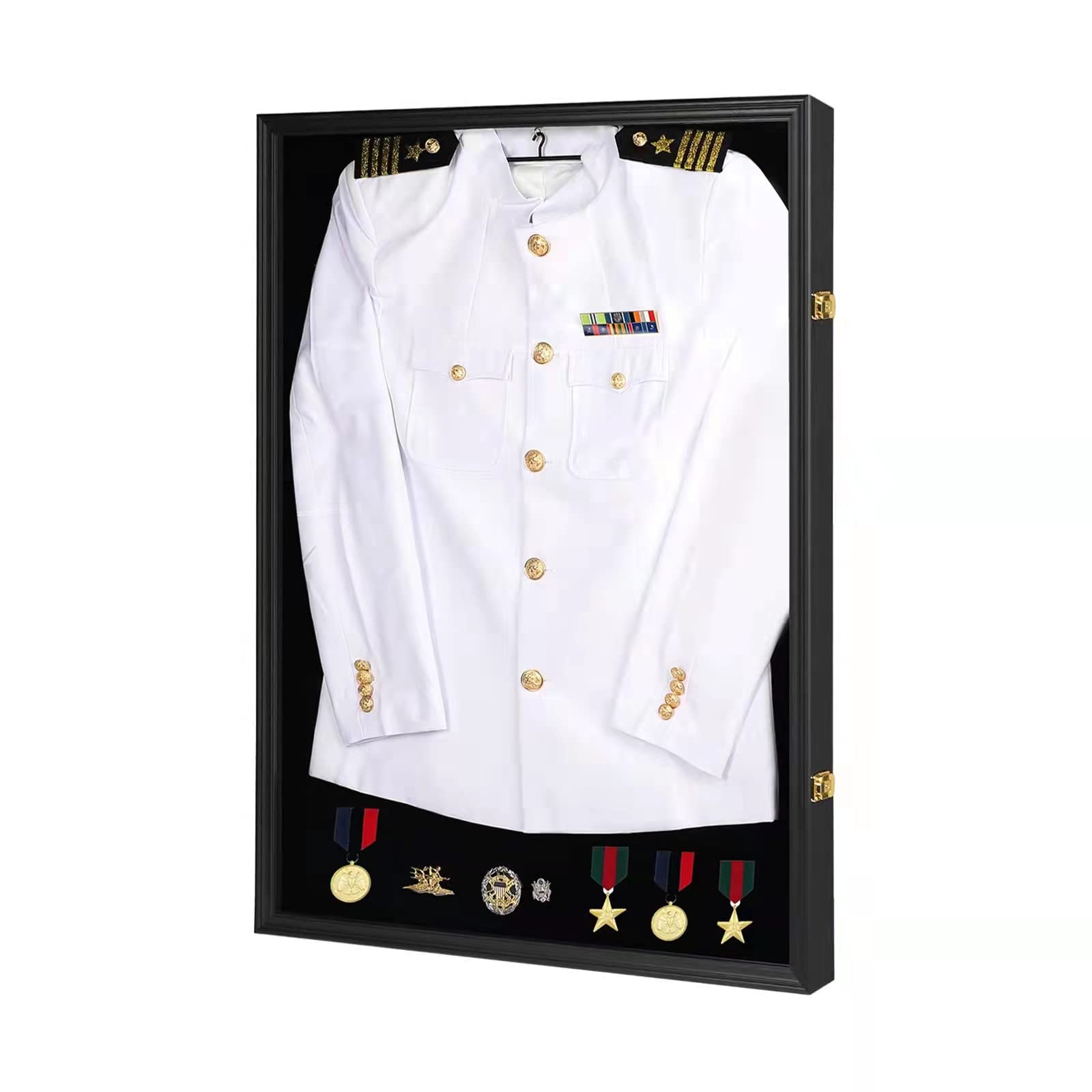 IHEIPYE front view display case showing clean matte black frame and locked acrylic, professional presentation