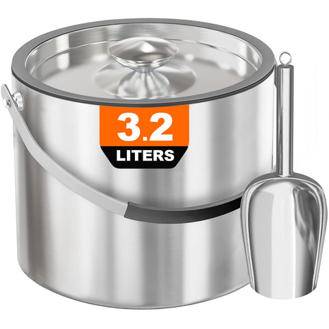 iHoo ice bucket front view showing sleek design and durable finish benefit: stylish presentation