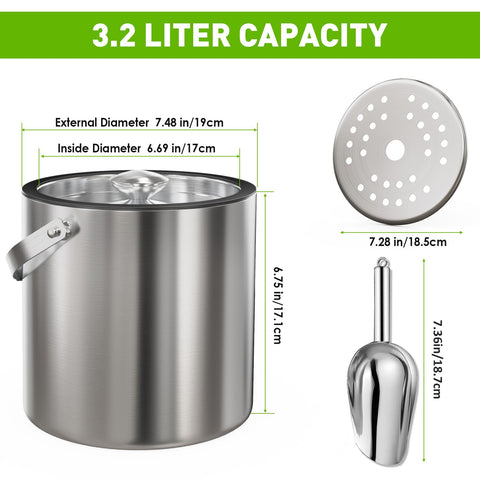 iHoo ice bucket scoop in use hygienically transferring ice with comfortable grip benefit