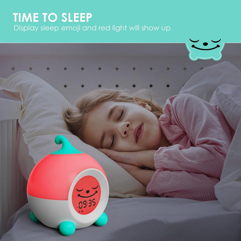 iHoo night light showing seven colors to comfort child during sleep