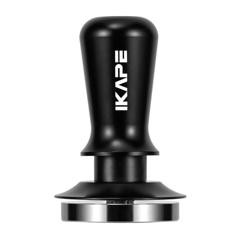 IKAPE front view 51mm tamper showing ergonomic black handle and stable grip benefits