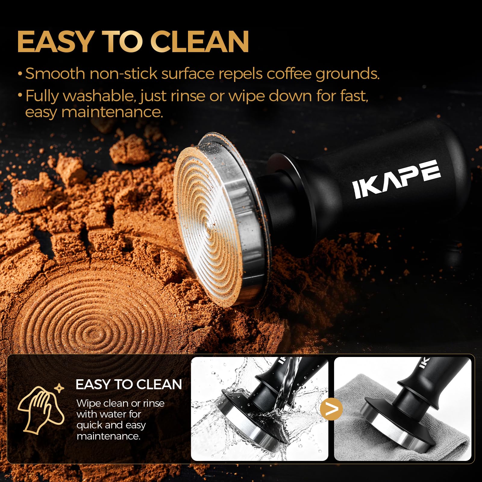 IKAPE retail packaging and accessories showing ready-to-use setup and protection benefit