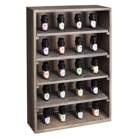 Ikee Design front view display rack showing five shelves and neat organization benefit