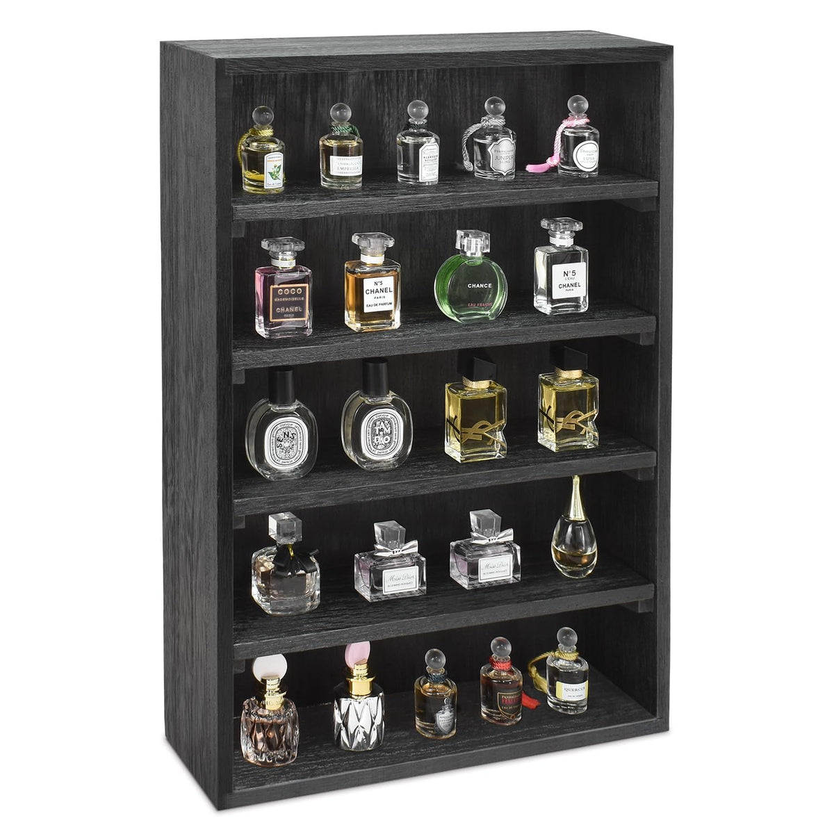 Ikee Design front view of wall-mounted shelf showcasing neat display benefit