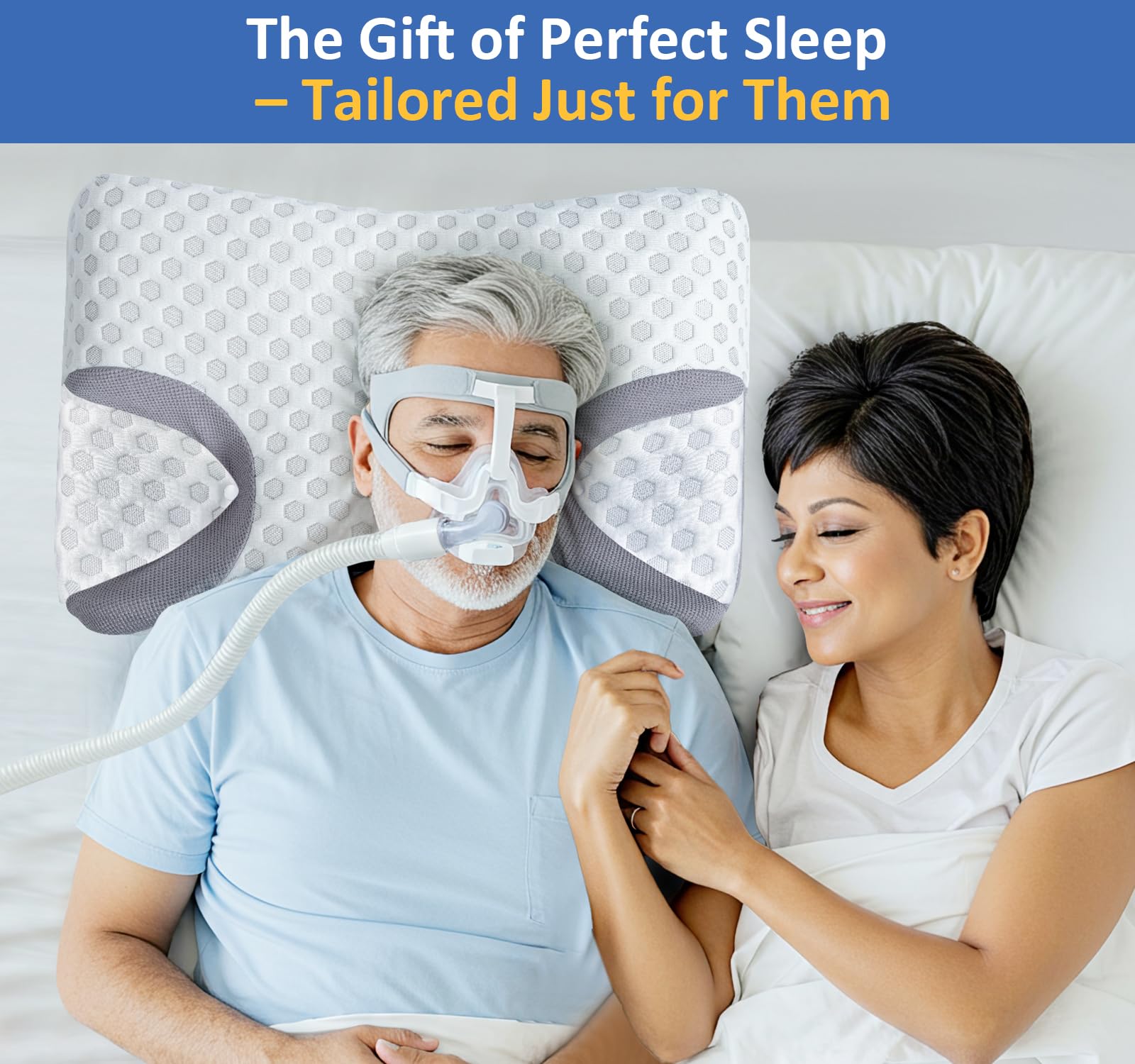 IKSTAR pillow in a bedroom scene showing comfortable sleep setup benefit