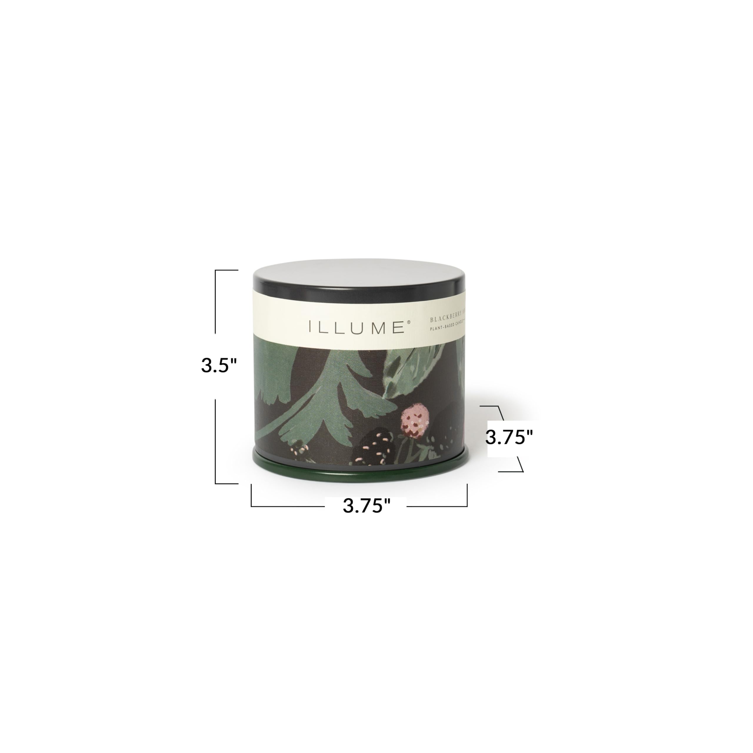 Illume Blackberry Absinthe lit on a vanity creating warm amber fragrance mood