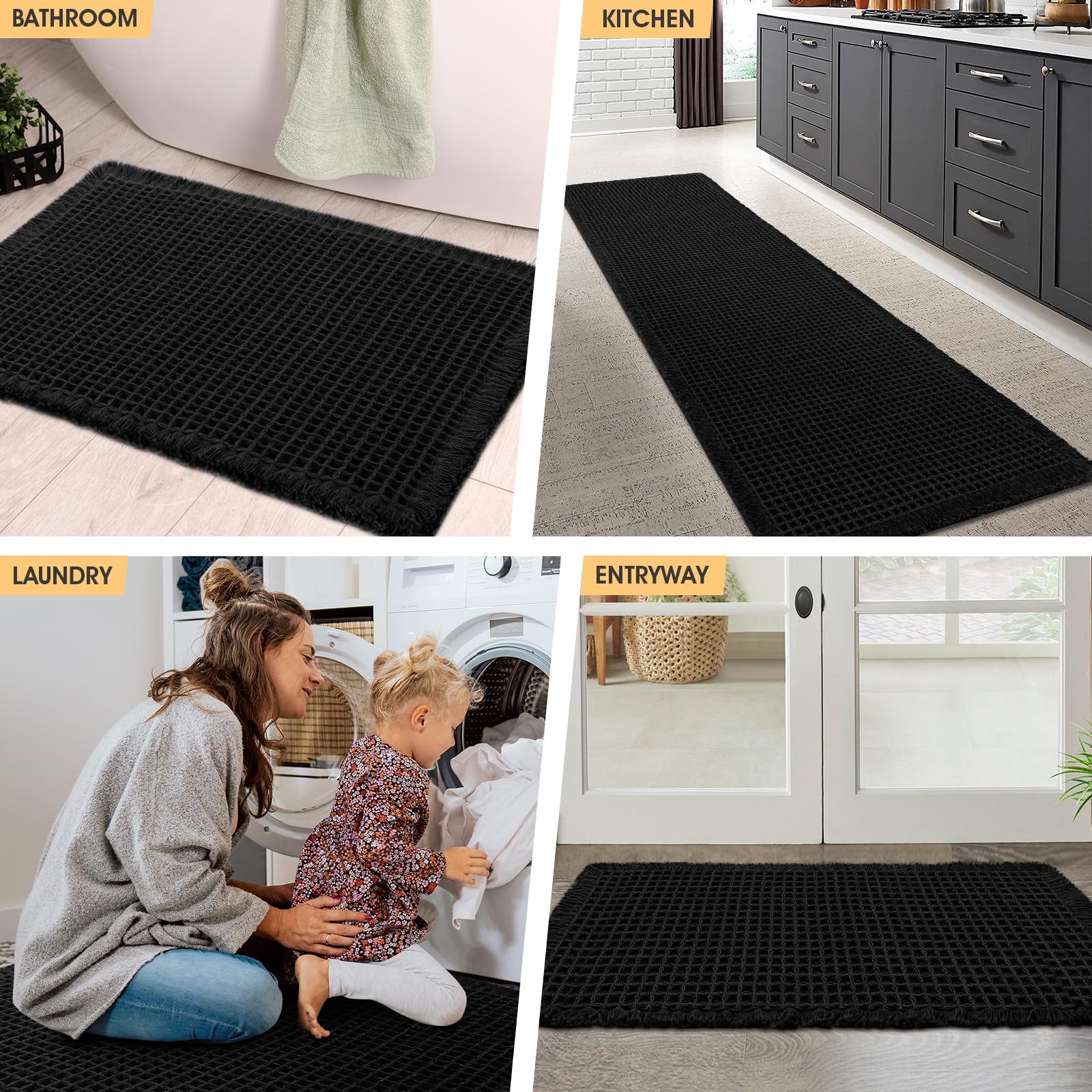 IM HOME folded mat in storage showing easy care and compactness