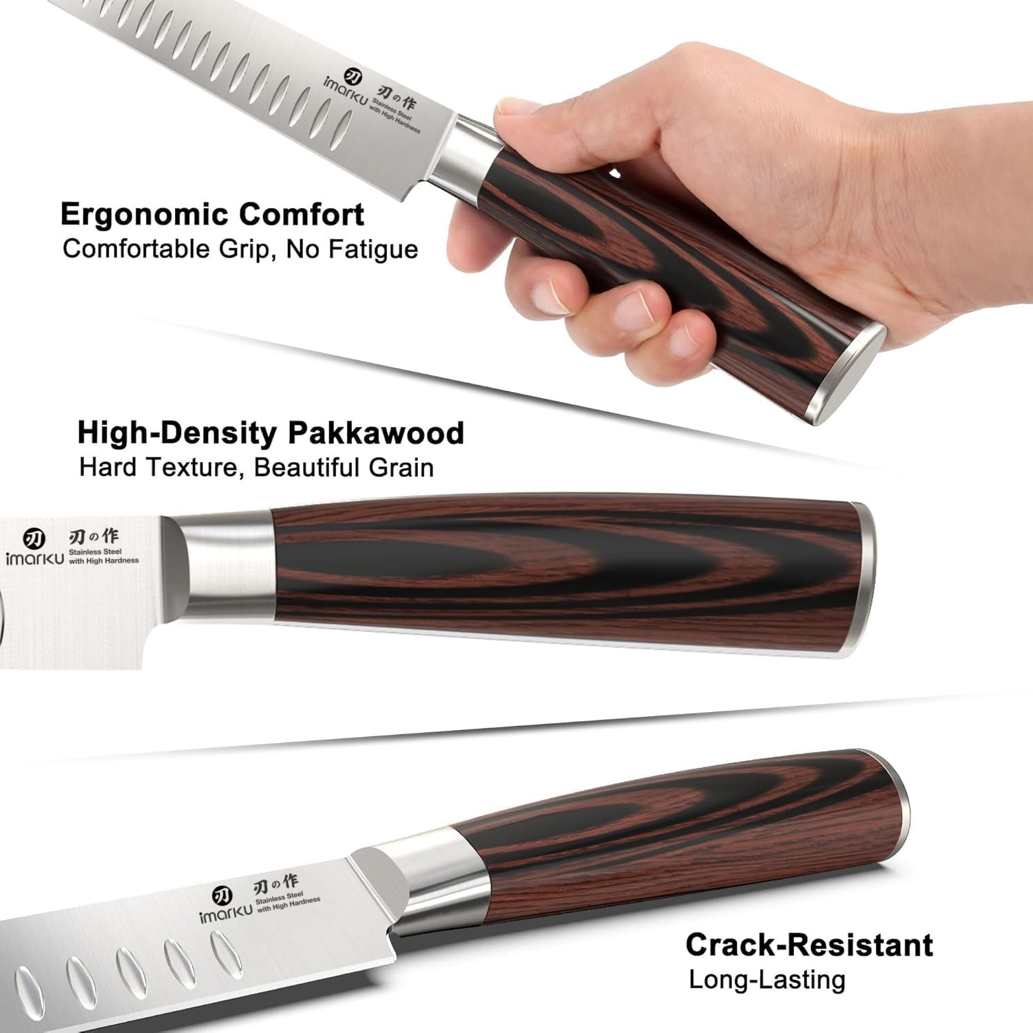 imarku knife at outdoor barbecue with carved meat emphasizing grilling readiness