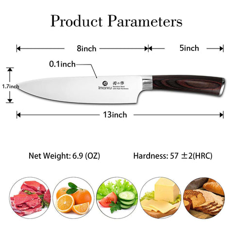 imarku blade edge profile showing fine Japanese-style sharpened bevel