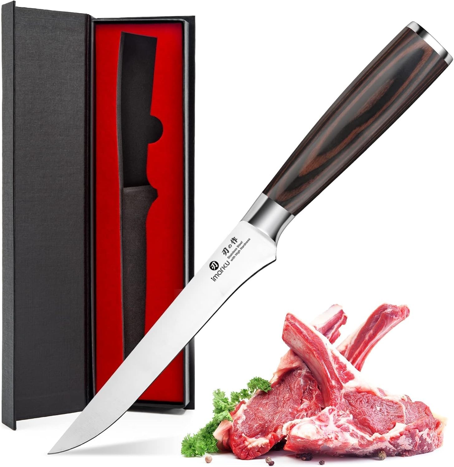 imarku fillet knife front view showing balanced profile and precision
