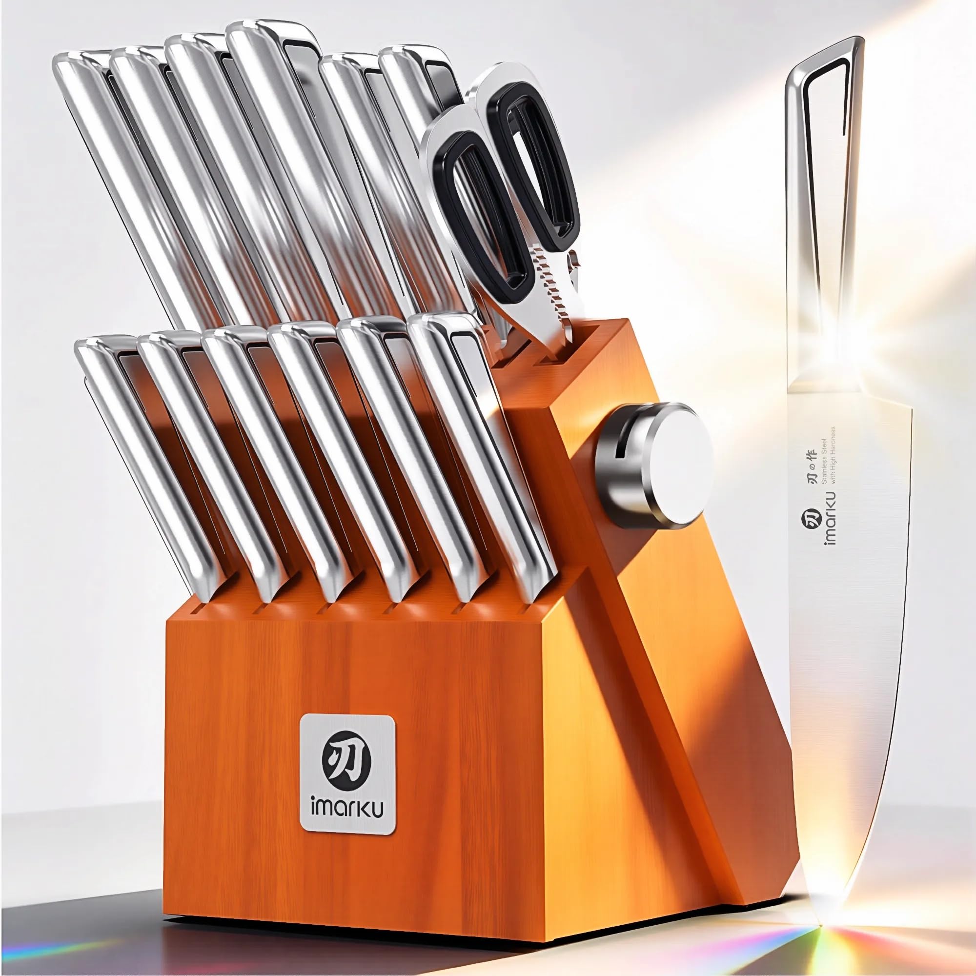 imarku front block overview showing full 14-piece set and organized storage benefit