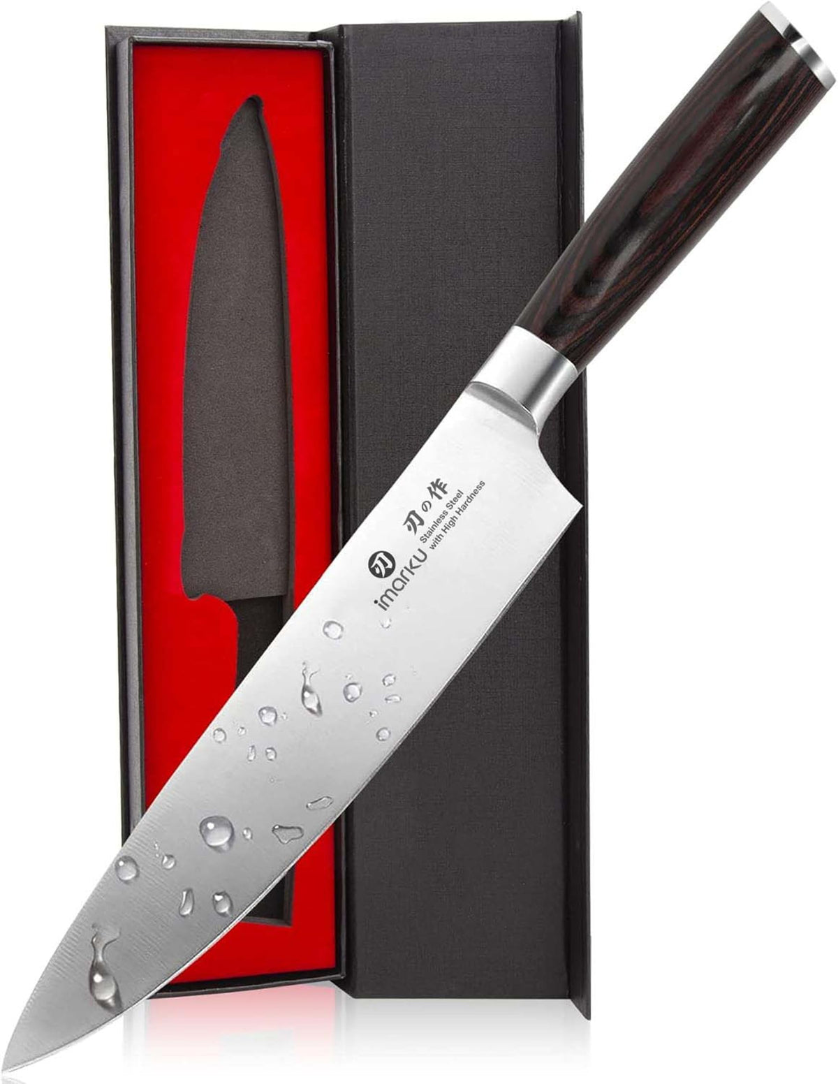 imarku front view showing full 8-inch chef knife and balance