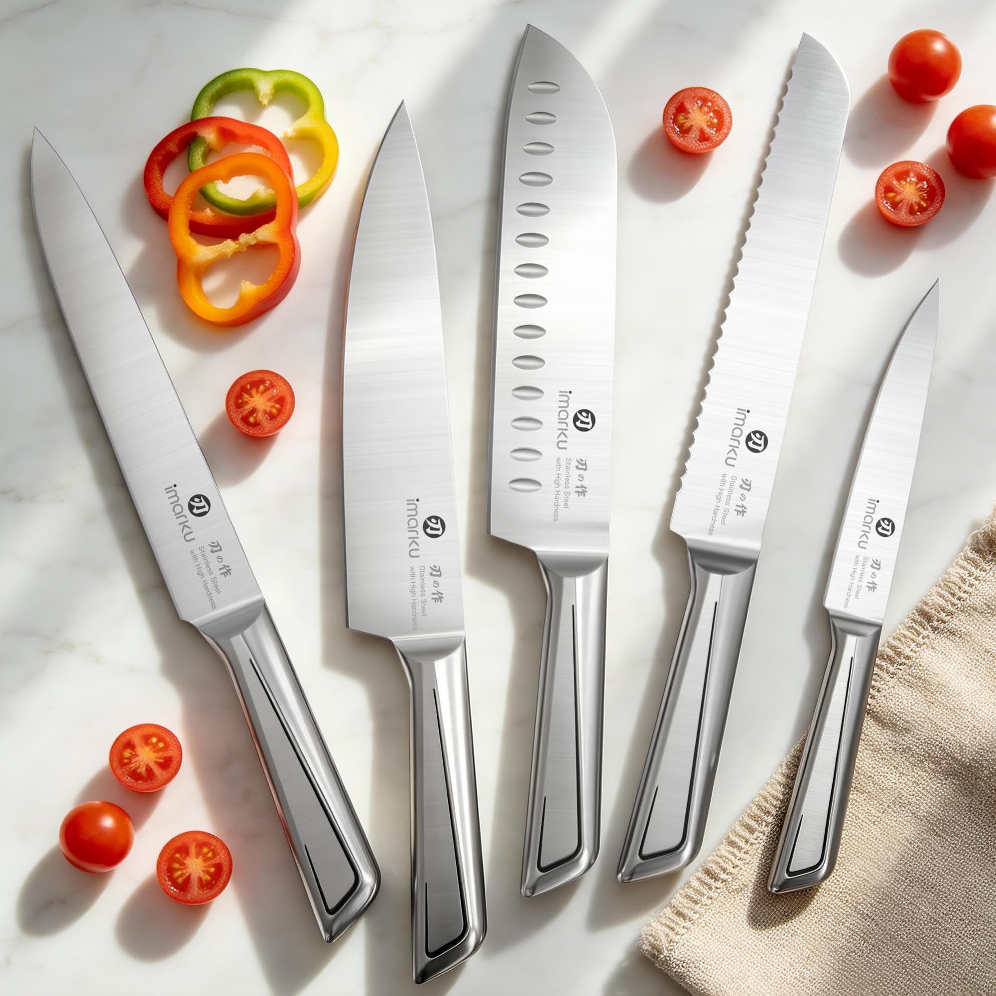 imarku in use chopping vegetables demonstrating precise slicing and effortless prep