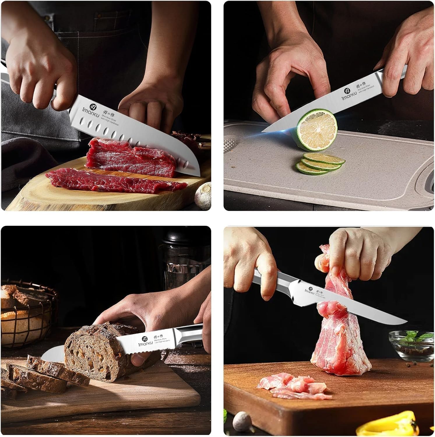 imarku kitchen shears and utility knife displayed for versatile food prep and easy trimming