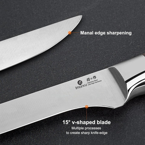 imarku knife angle showing flexibility for close-to-bone trimming