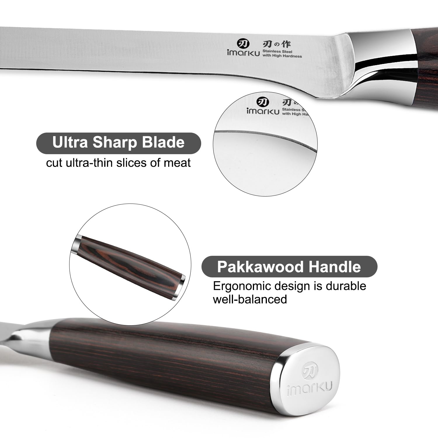 imarku knife resting on cutting board illustrating everyday kitchen use