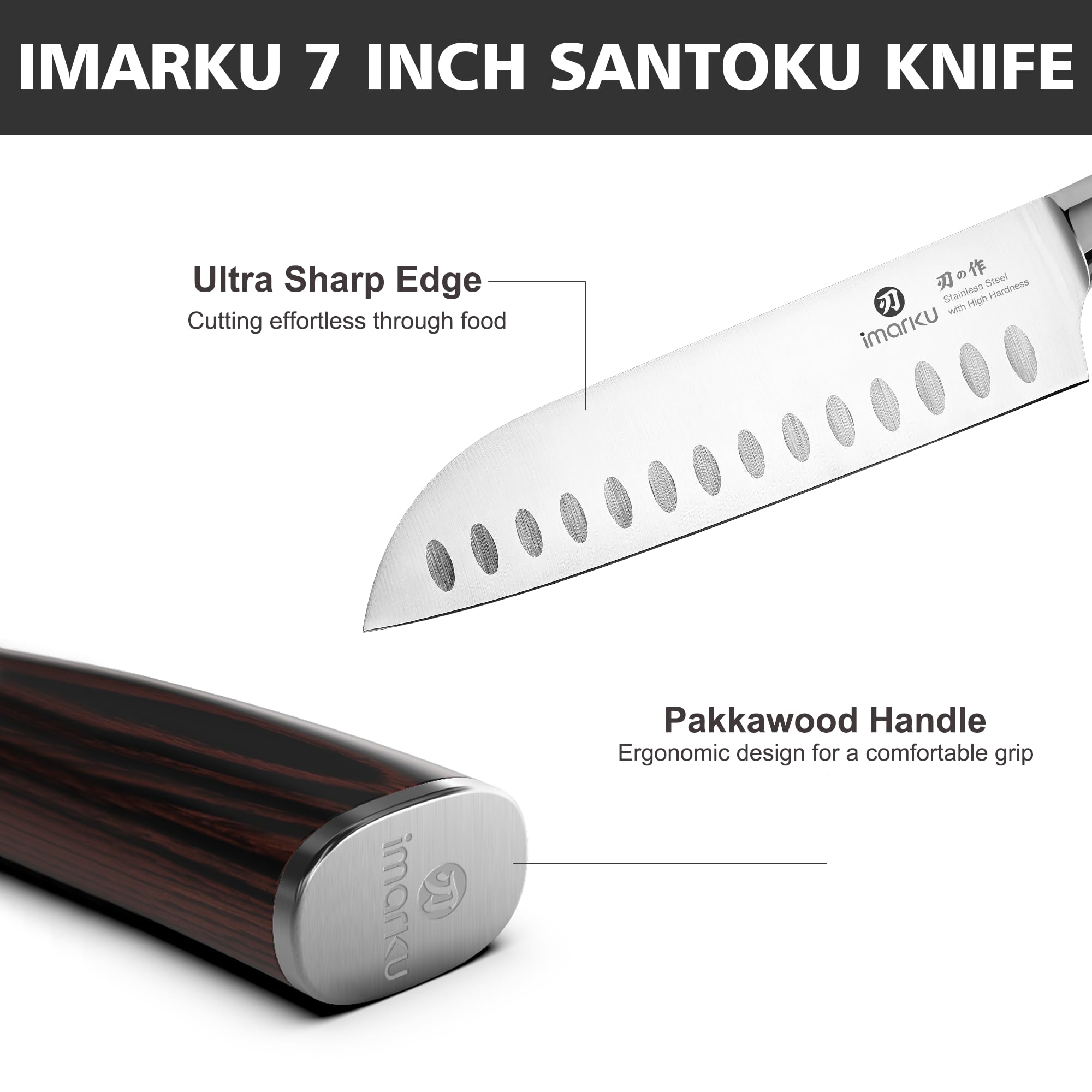 imarku handle grip closeup ergonomic Pakkawood-style comfort benefit