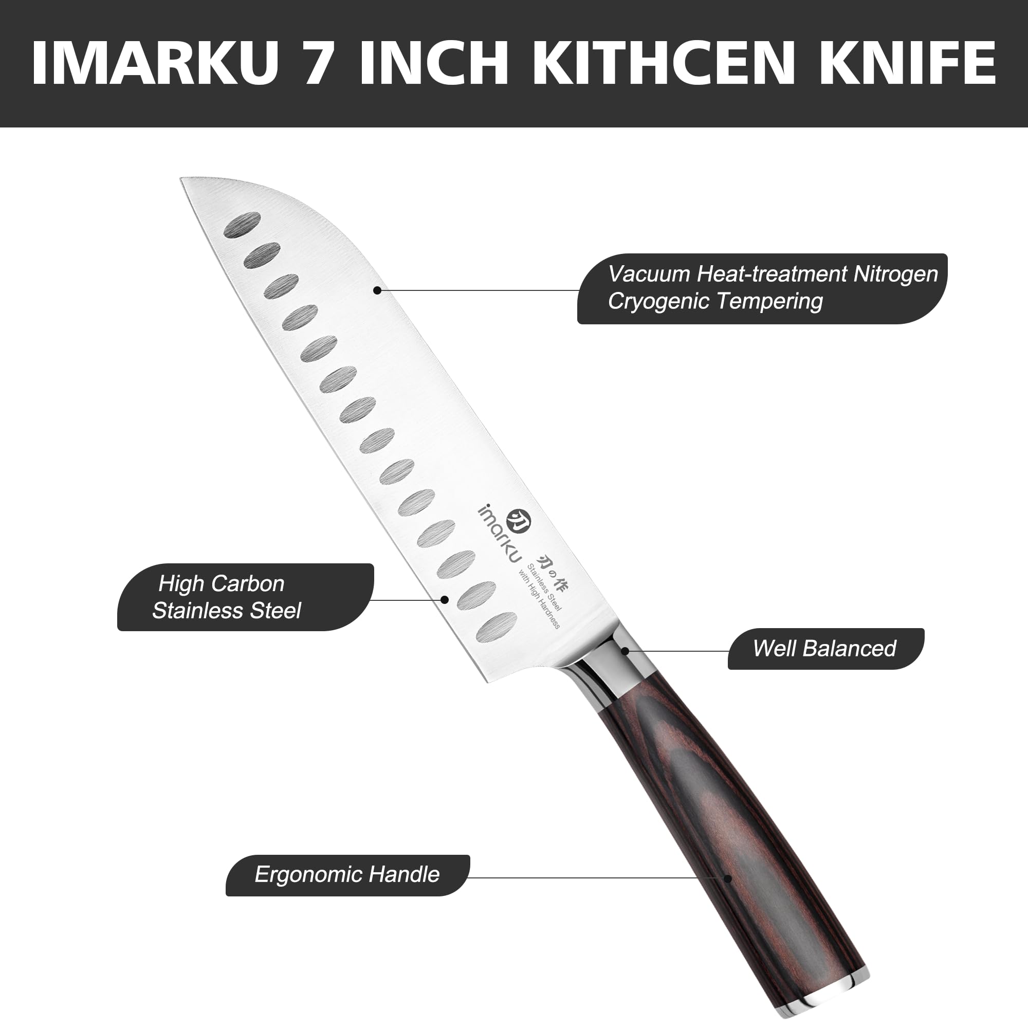 imarku hollow edge detail reducing food sticking for easier slicing