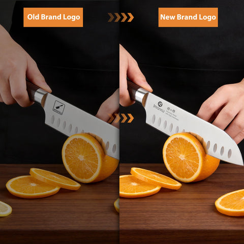 imarku knife beside ruler showing 7 inch blade for scale clarity