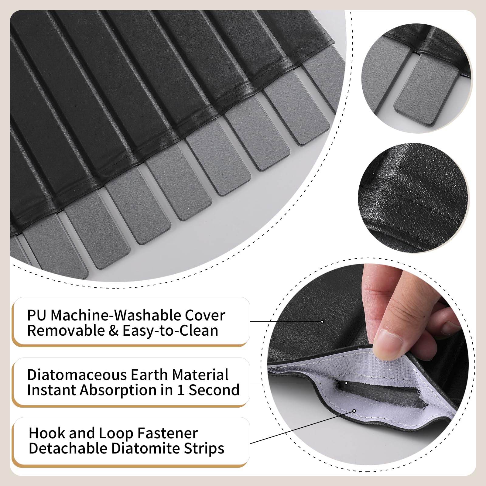 imgrose non-slip PU backside detail preventing movement for safety