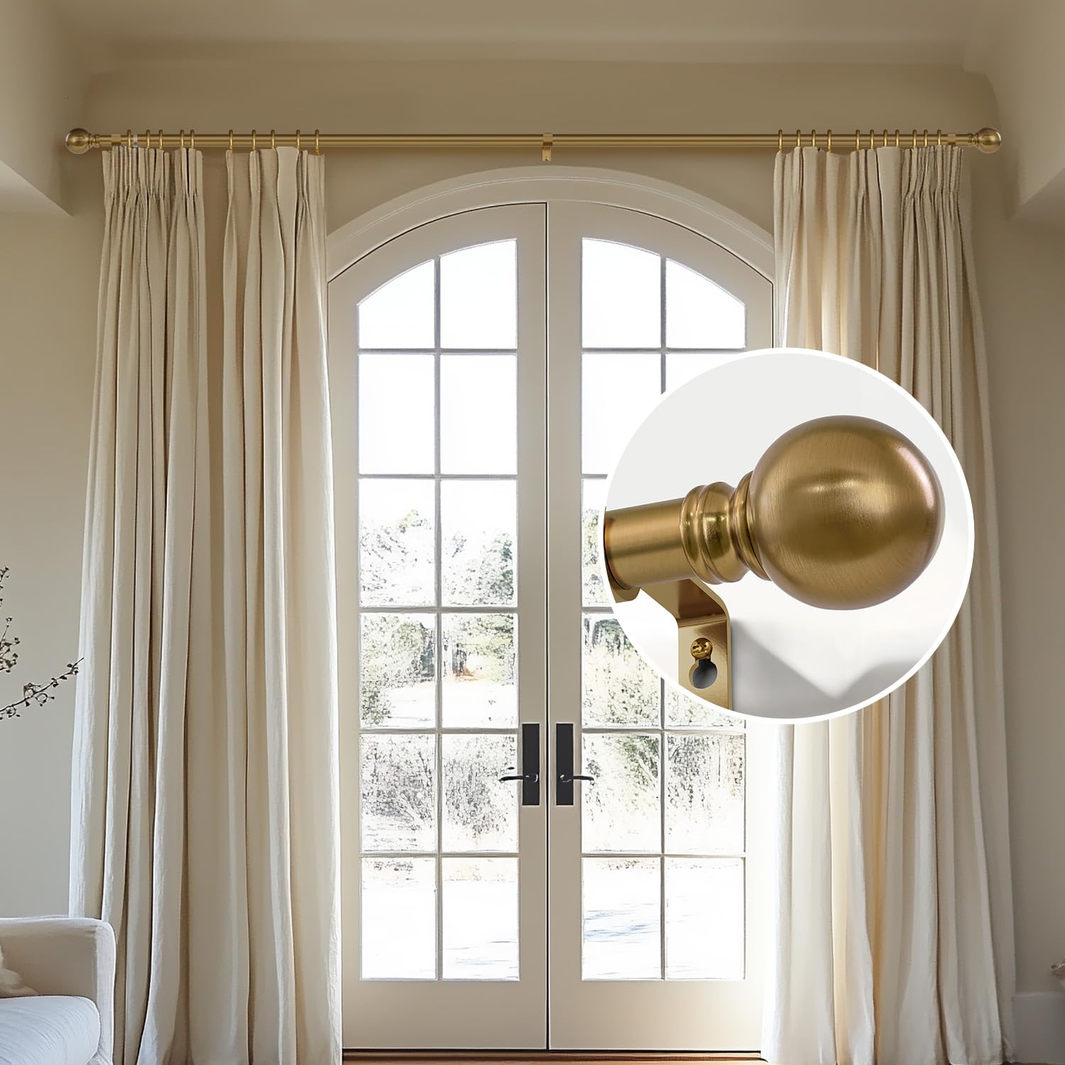 Immiehh close-up of baked warm gold metal finish delivering durable style