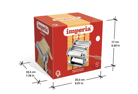 Imperia accessories laid out including brush, pouch, and table support