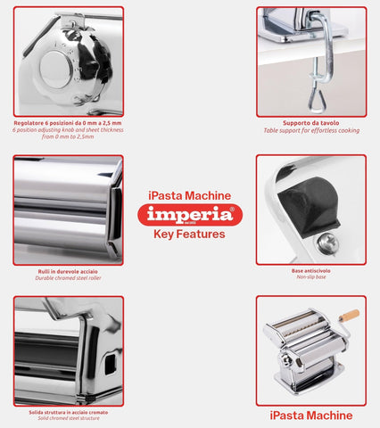 Imperia producing fresh pasta sheet to illustrate smooth sheet output