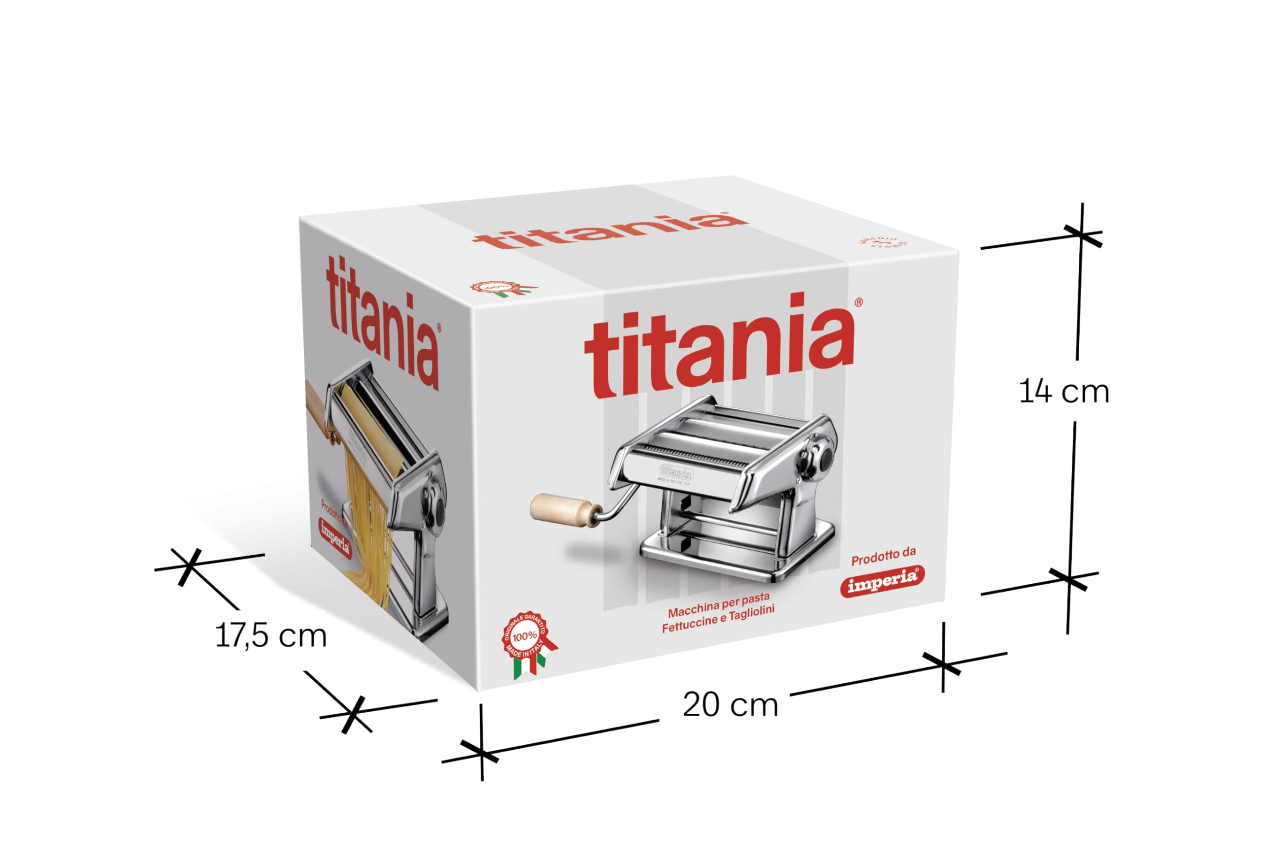 Imperia Titania with raviolamp accessory attached showing expanded ravioli-making capability
