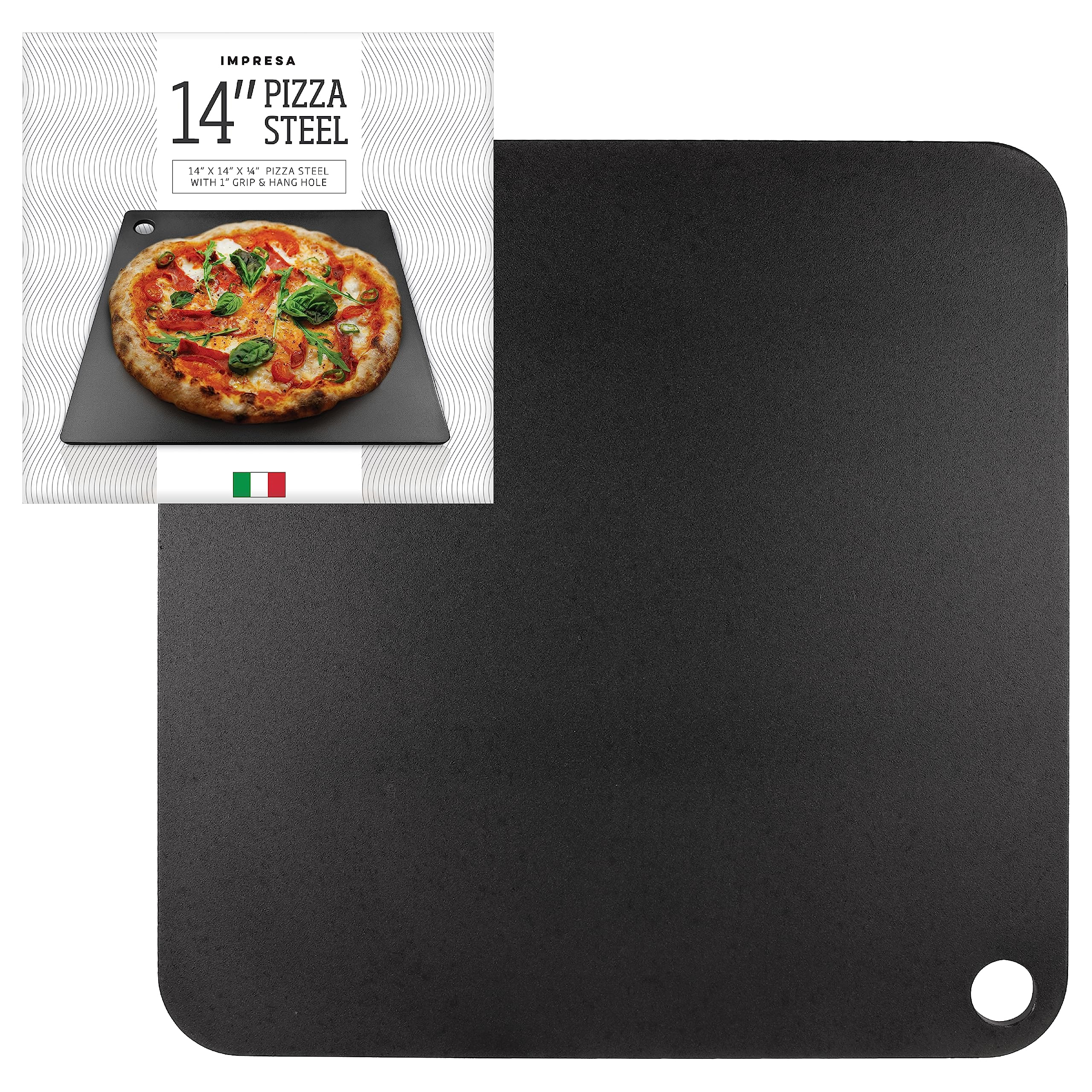 IMPRESA lifestyle kitchen with baked pizza highlighting restaurant-quality results