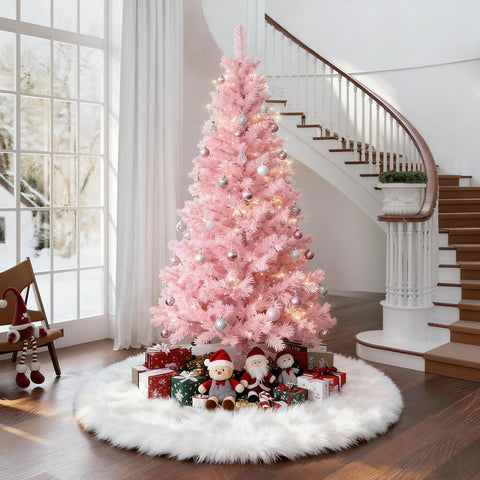iMucci tree with skirt and presents showing neat holiday display