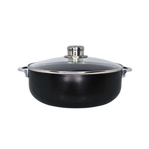 IMUSA Caldero front view showing speckled ceramic interior and matte exterior for versatile cooking