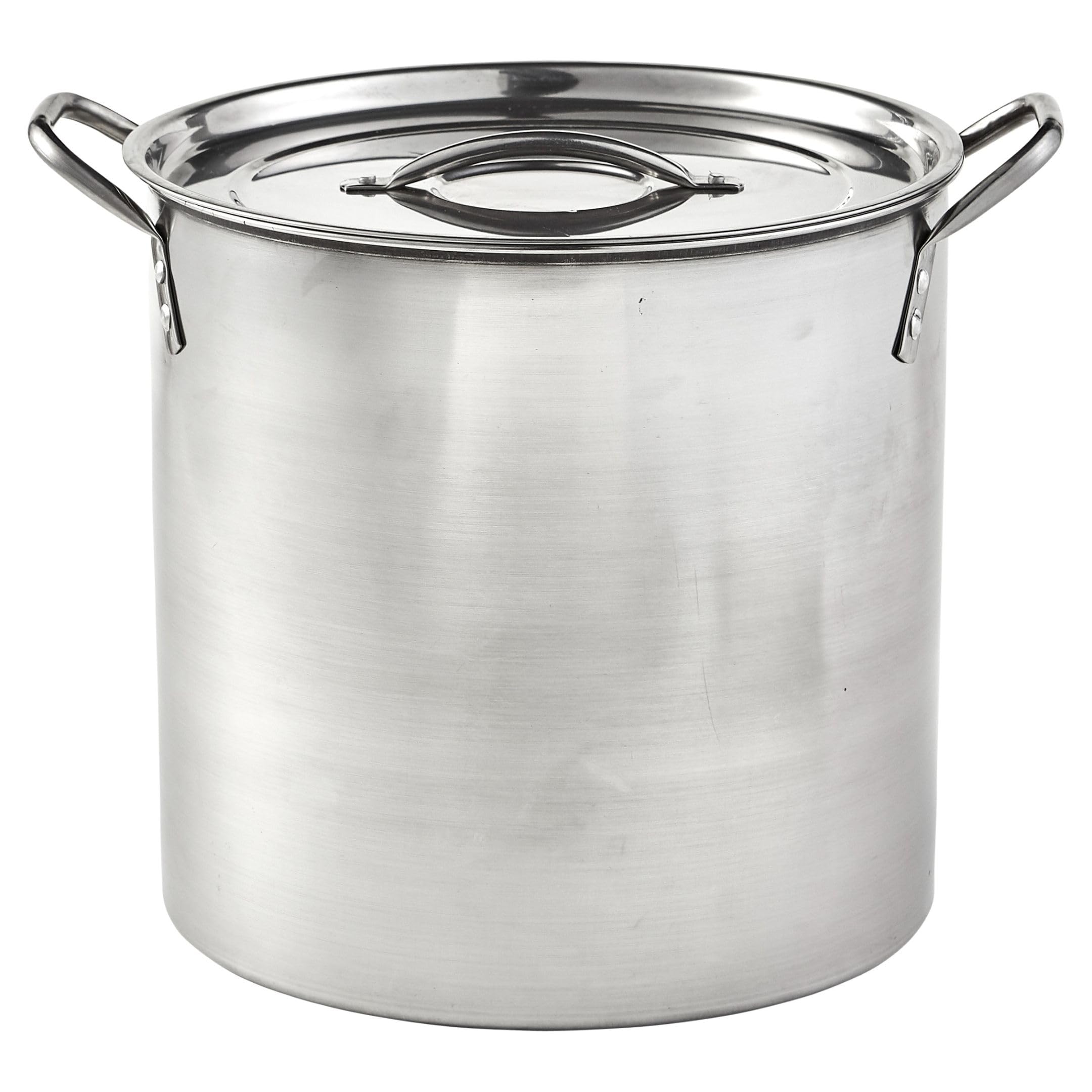 IMUSA front view of 16-quart pot showing capacity and sturdy construction benefit