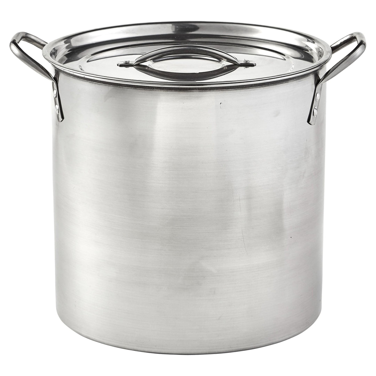 IMUSA front view of 16-quart pot showing capacity and sturdy construction benefit